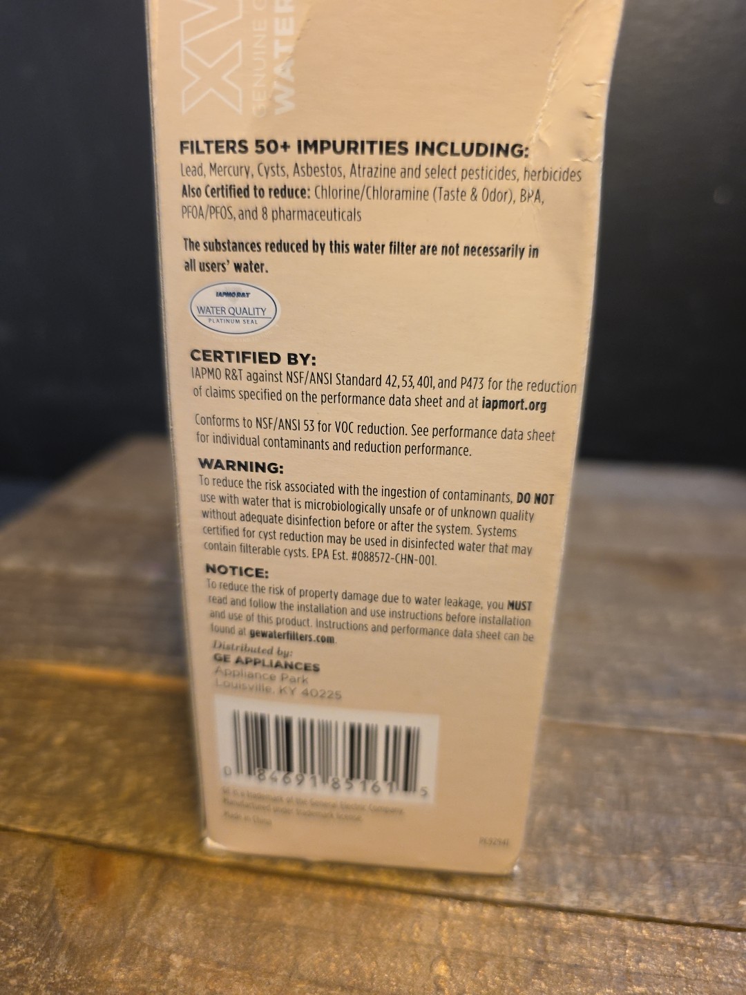 GE XWFE Refrigerator Water Filter – White