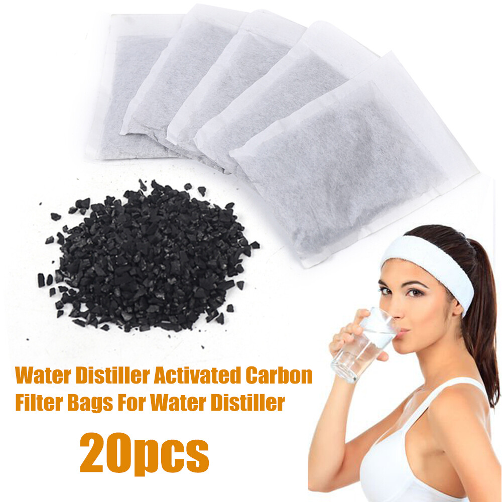 20 Pcs Activated Charcoal Carbon Filter Bags For Water Distiller Purifier 20PACK