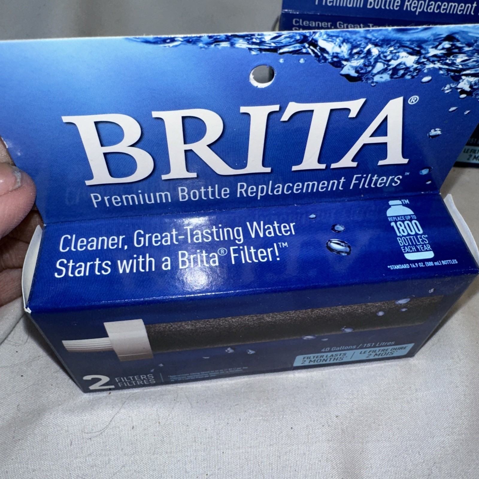 Set of 2 Brita Premium Water Bottle Replacement Filters 2 Count 40 gallons NIB