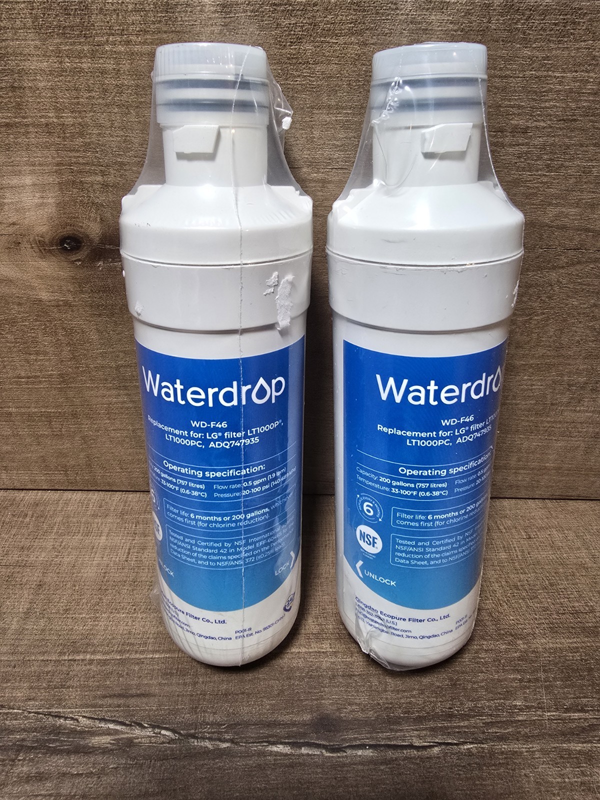 2 Waterdrop Refrigerator Filter Replacement WD-F46