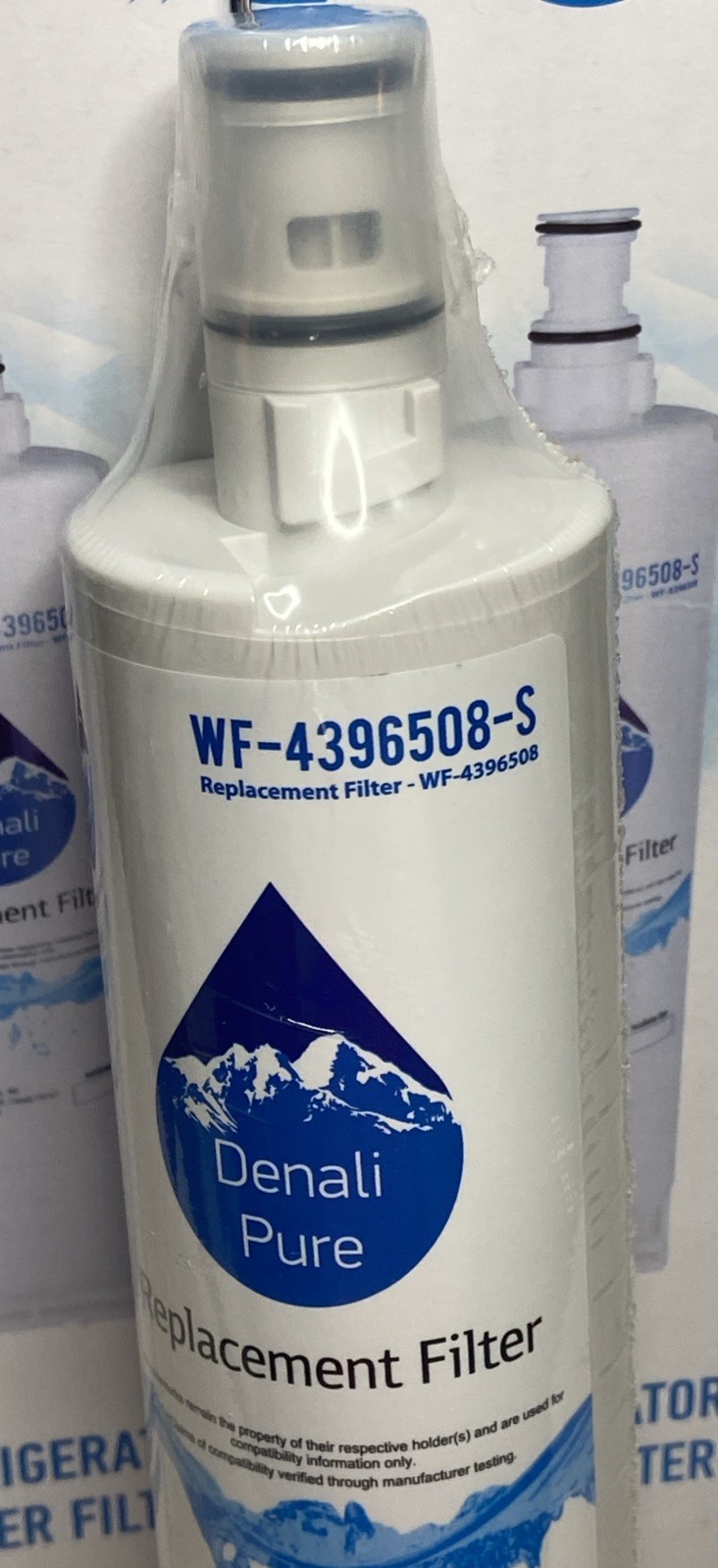 New Lot of 3 Refrigerator Water Filter Denali Pure WF-4396508-S For Whirlpool
