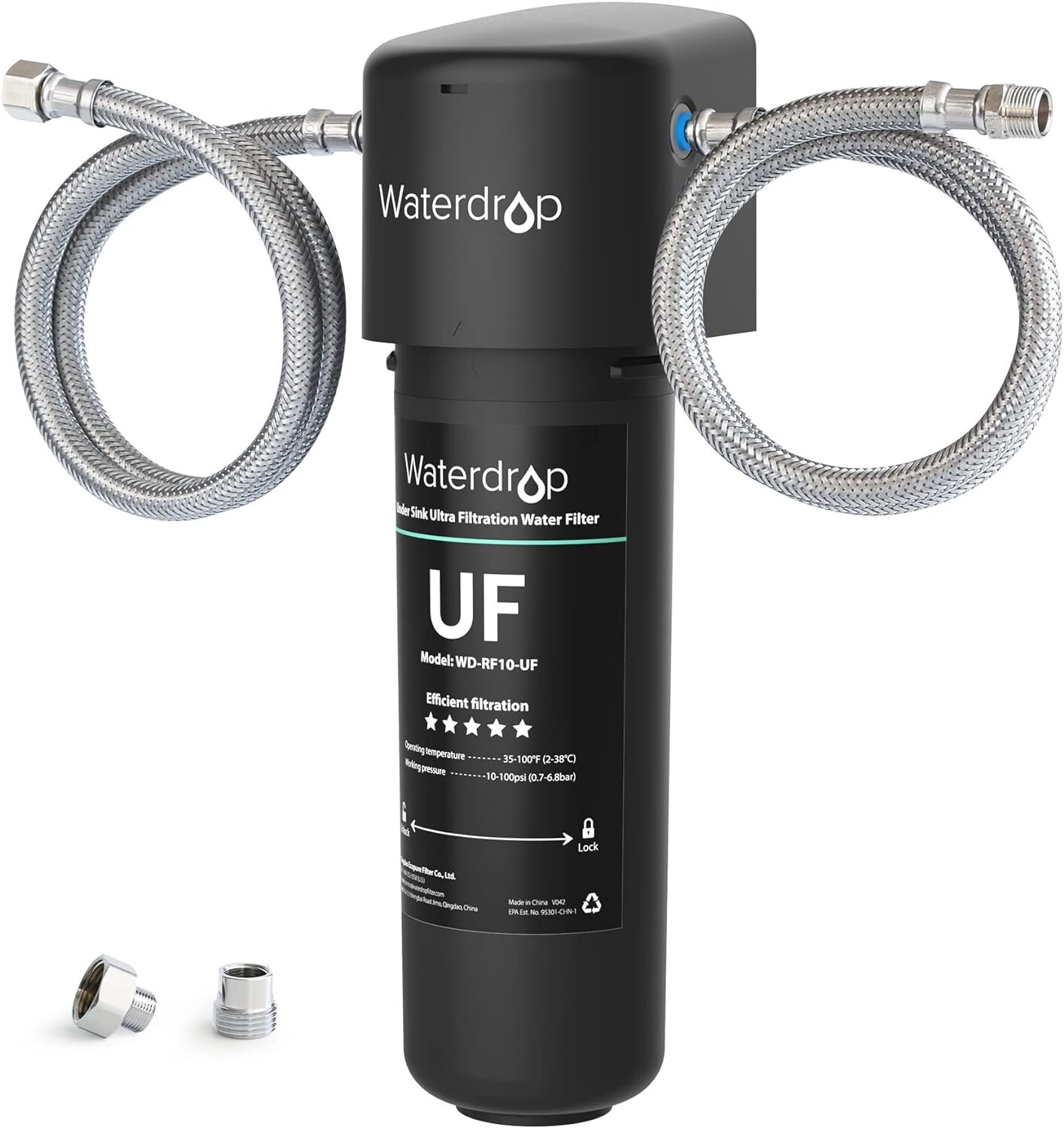 Waterdrop 10UA-UF Under Sink Water Filter, 0.01 μm Ultra Filtration, 8K Gallons