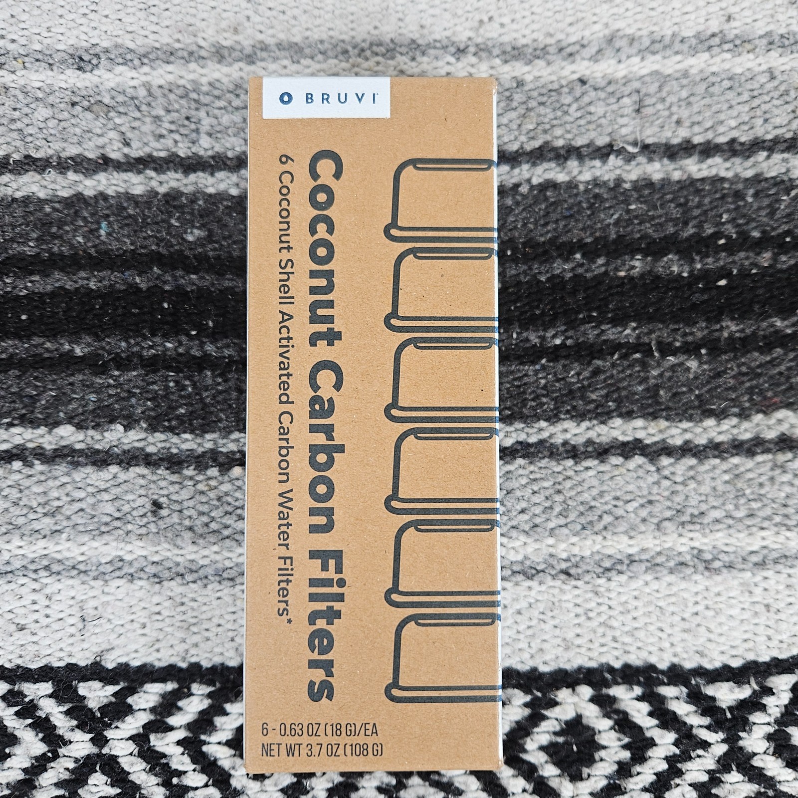 Bruvi Coconut Carbon Water Filters 6-Pack Activated Charcoal Pods Bruvi Brewer