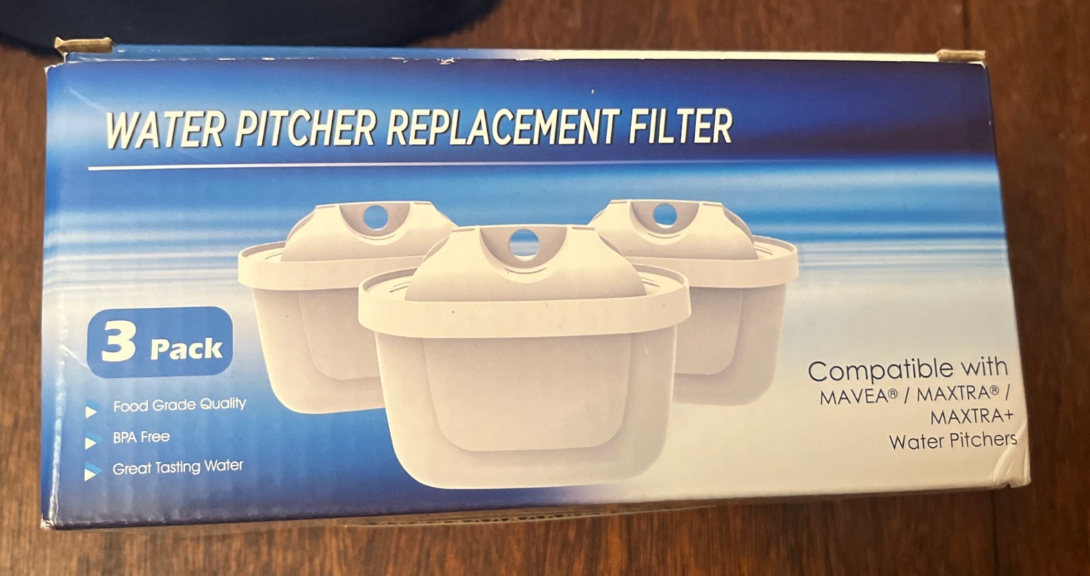 Three Pack Replacement Filters Compatible W/Mavea 1001122 Maxtra Pitchers NIB