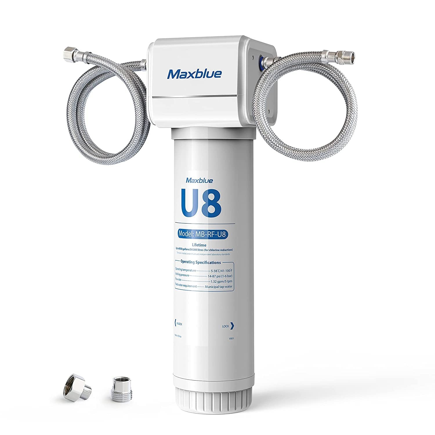 U8-ST Under Sink Water Filter, 2 Years High Capacity, Reduces Lead, Chlorine,…