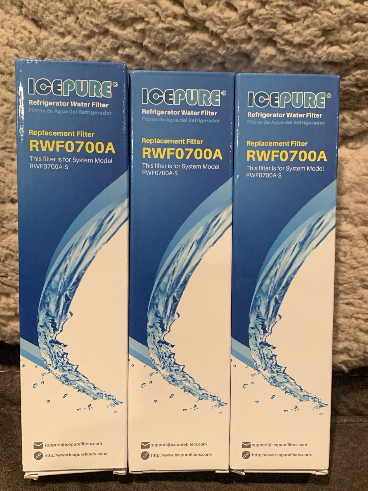 Lot IcePure RWF0700A Water Filter 3 pack- Brand New Unused