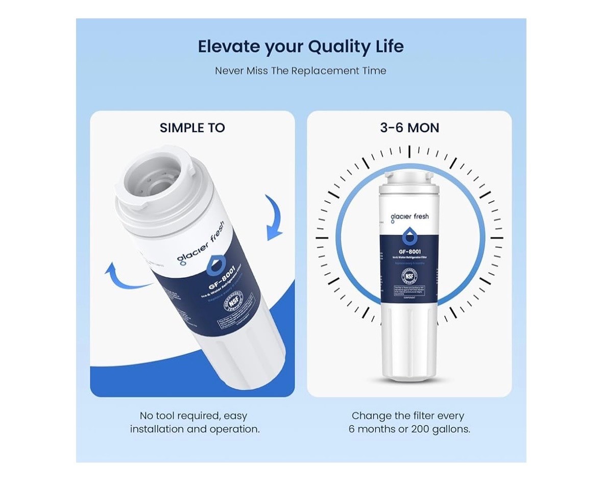 3 PACK Glacier Fresh UKF8001 GF-8001 Maytag Whirlpool Water Filter EDR4RXD1