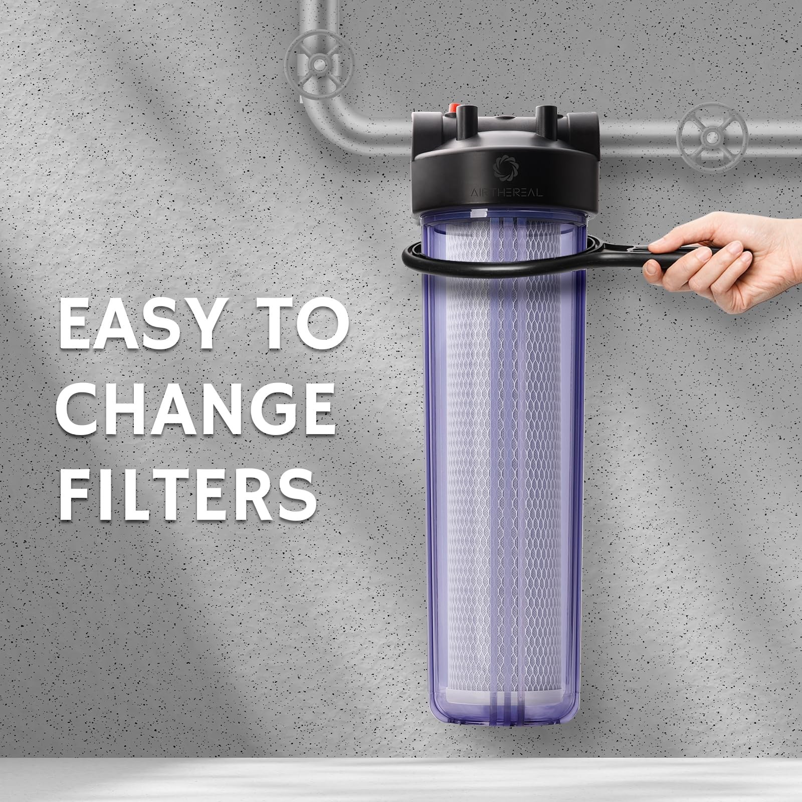 20″ x 4.5″ Whole House Sediment Activated Carbon Water Filter, 5 Micron 20-in…