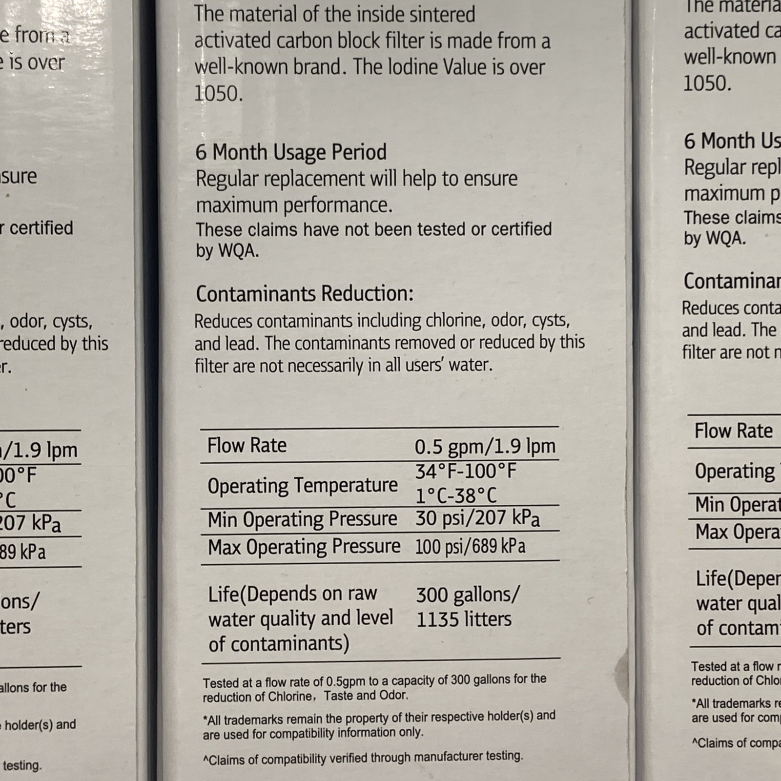 New Lot of 3 Refrigerator Water Filter Denali Pure WF-4396508-S For Whirlpool