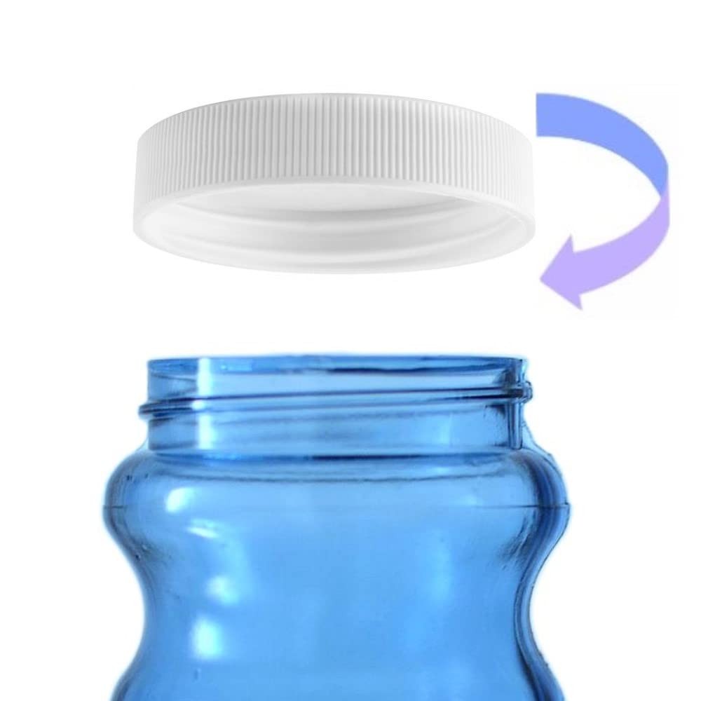 Screw-On Caps Compatible with 1-5 Gallon Bluewave, New Wave 48mm, White