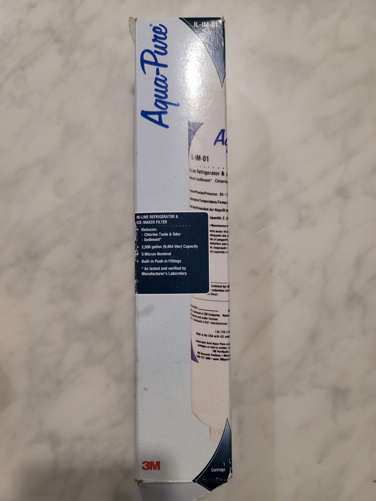 3M Aqua-Pure IL-IM-01 Inline Carbon Water Filter 1/4 Quick Connect
