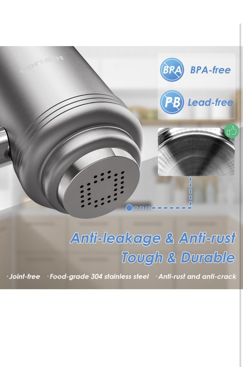 Vortopt Stainless Faucet Tap Water Filter Purifier Filtration System