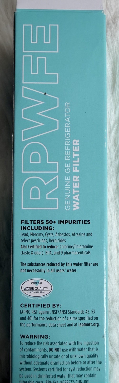 GE RPWFE Refrigerator Water Filter Genuine No Chip New