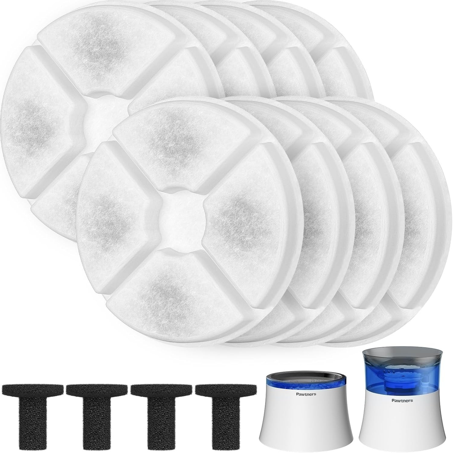 8 + 4 Packs Replacement Filters for LD.2524 & LD.2523 Pet Water Fountain, Mul…