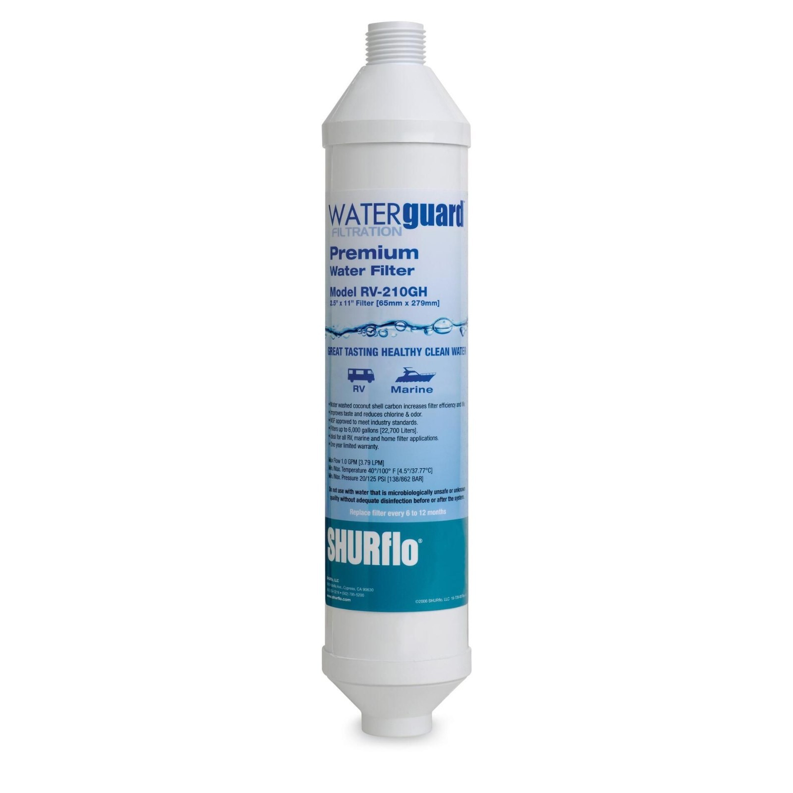 Waterguard in line water filter 2.5 x 11