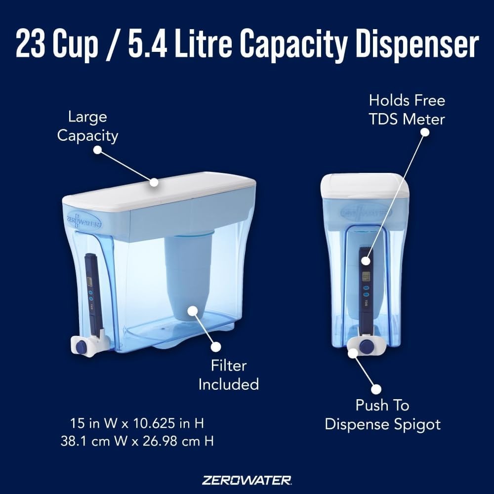 23 Cup Ready-Pour 5-Stage Water Filter Dispenser 0 TDS IAPMO