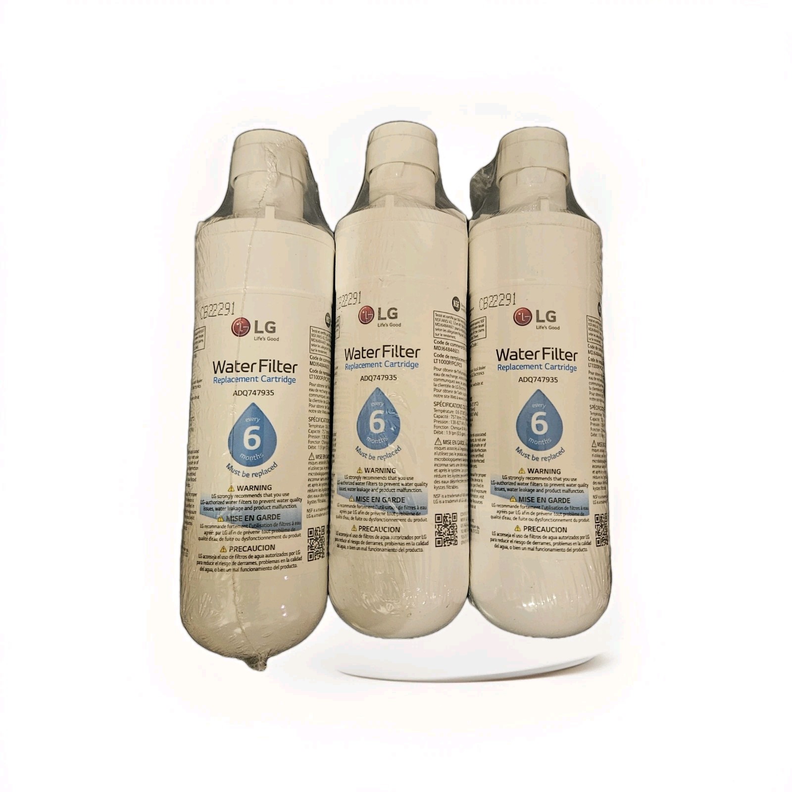 For LT1000P 6Month / 200Gal Capacity Replacement Refrigerator Water Filter 3PACK