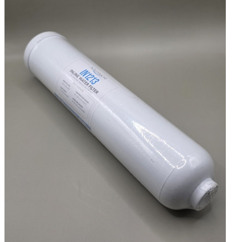 Aquamor IN1213 Inline Water Filter 3/8″ FNPT White Scale Taste Odor 106062