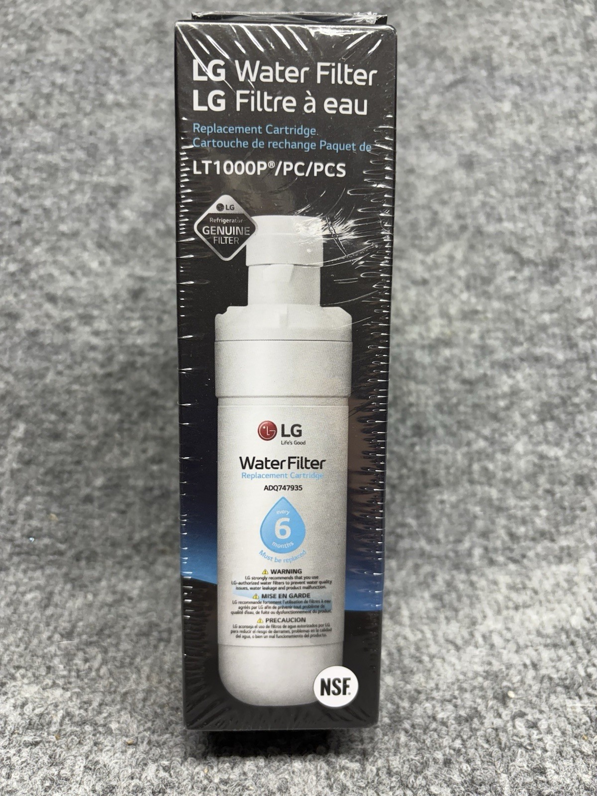LG Water Filter Replacement Cartridge (LT1000P/PC/PCS) New SEALED