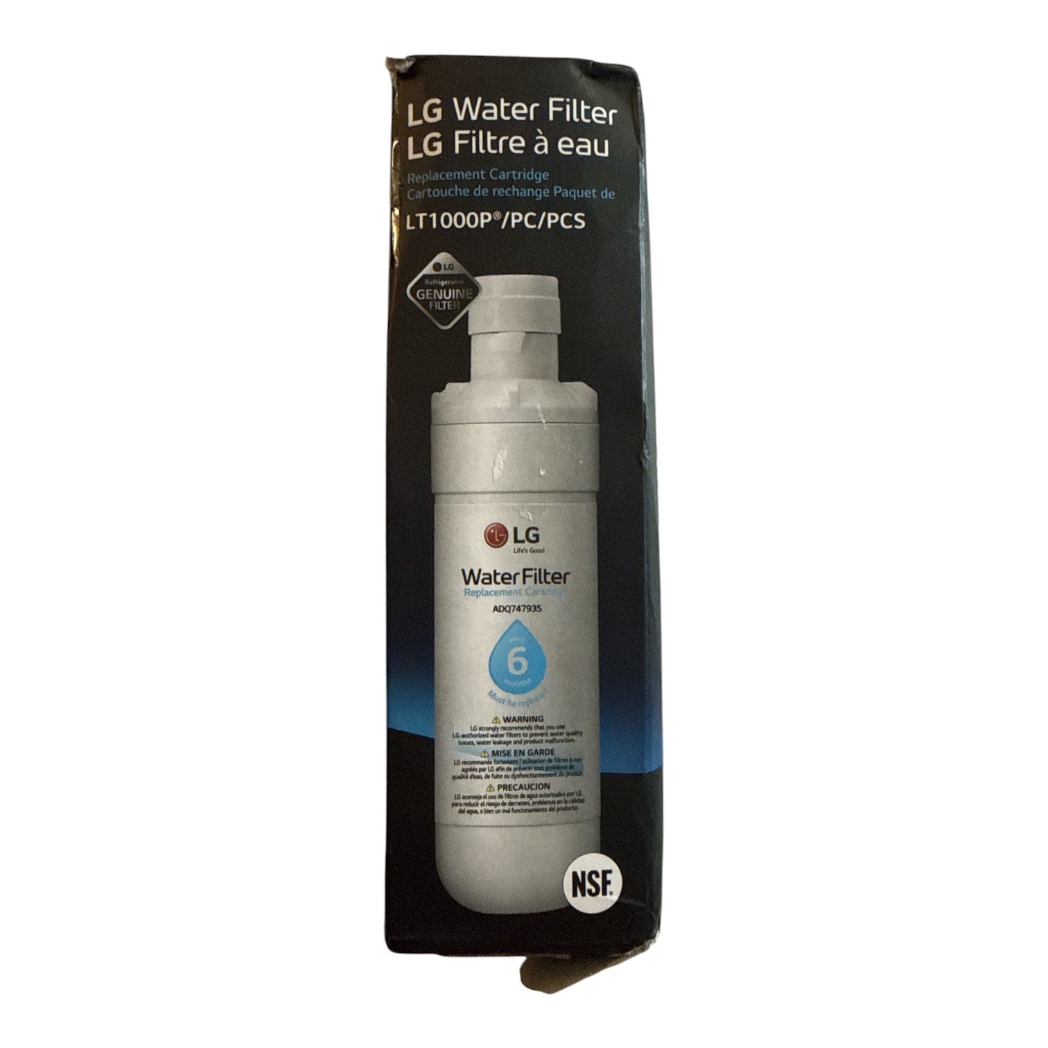 LG Water Filter LT1000P Refrigerator Replacement Cartridge NSF Fits LG Fridges