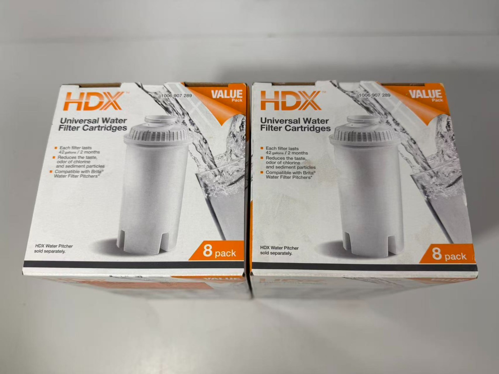 2 BOXES-HDX Water Pitcher Replacement Water Filter Cartridges BPA Free