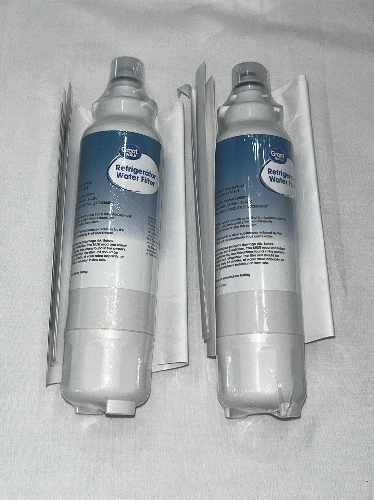 2 Great Value Replacement Refrigerator Water Filter LG LT800P & Kenmore 9490