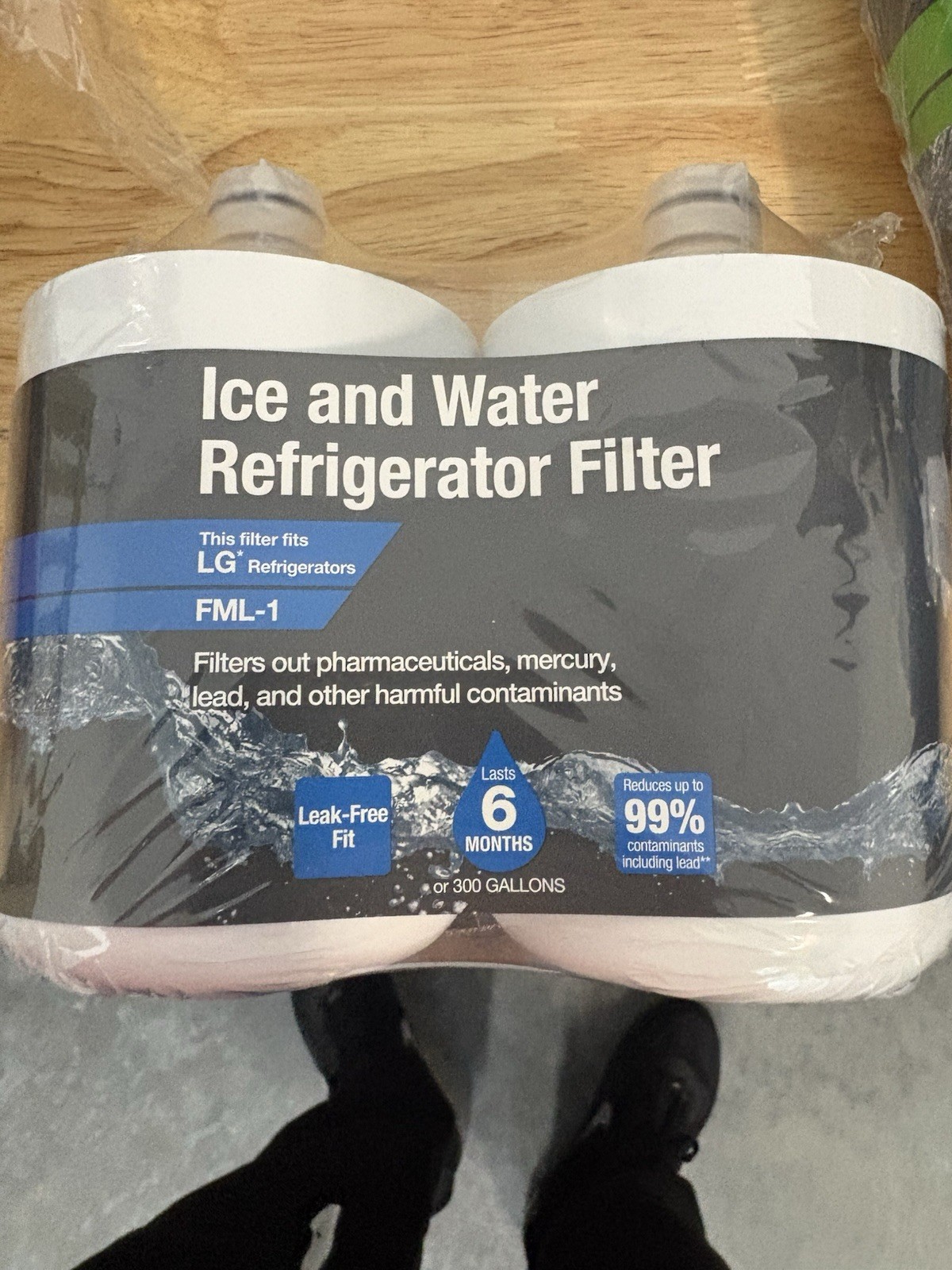 FML-1 Refrigerator Water Filter for LG Refrigerators 300 Gal Carbon 2 Pack