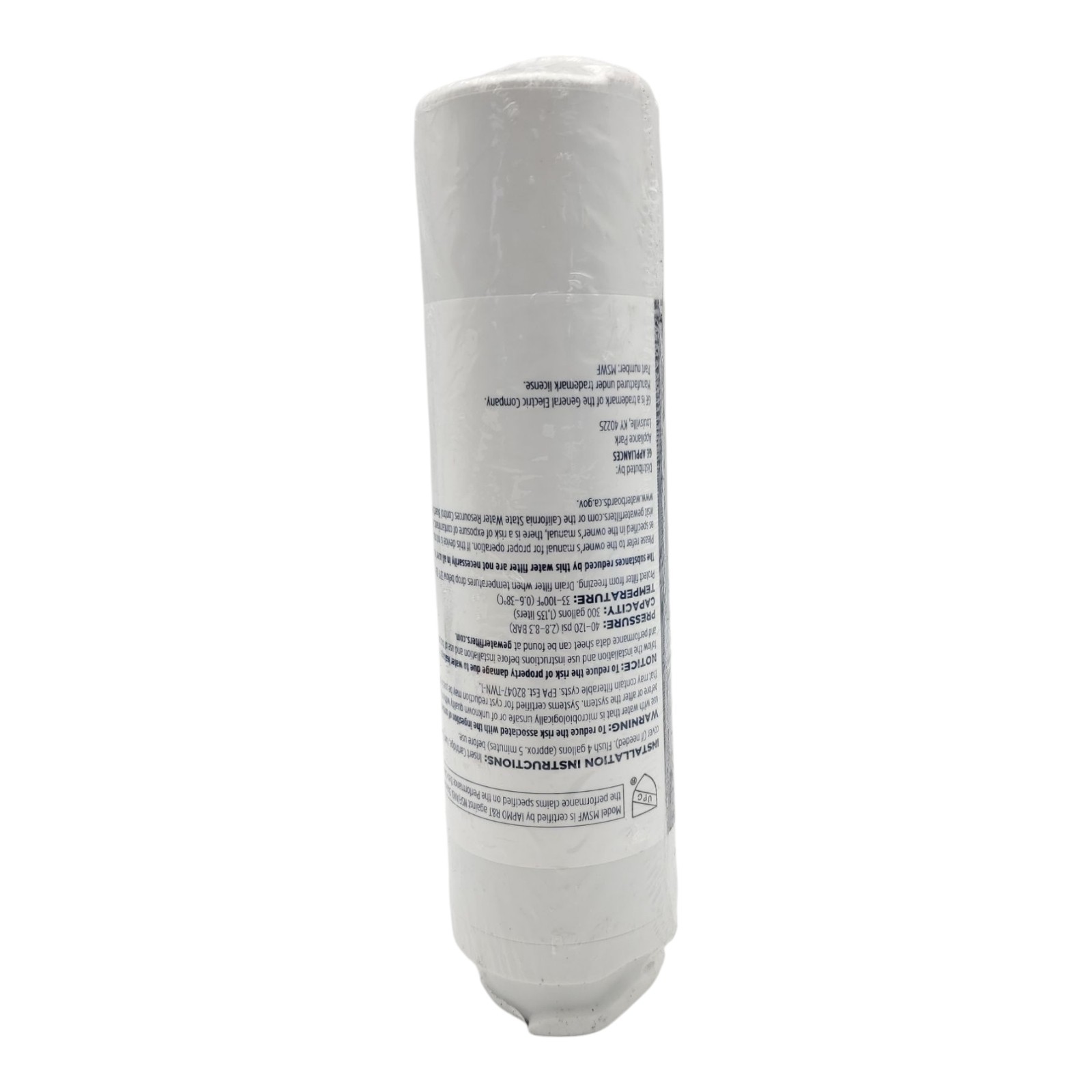 GE MSWF SmartWater Refrigerator Replacement Water Filter