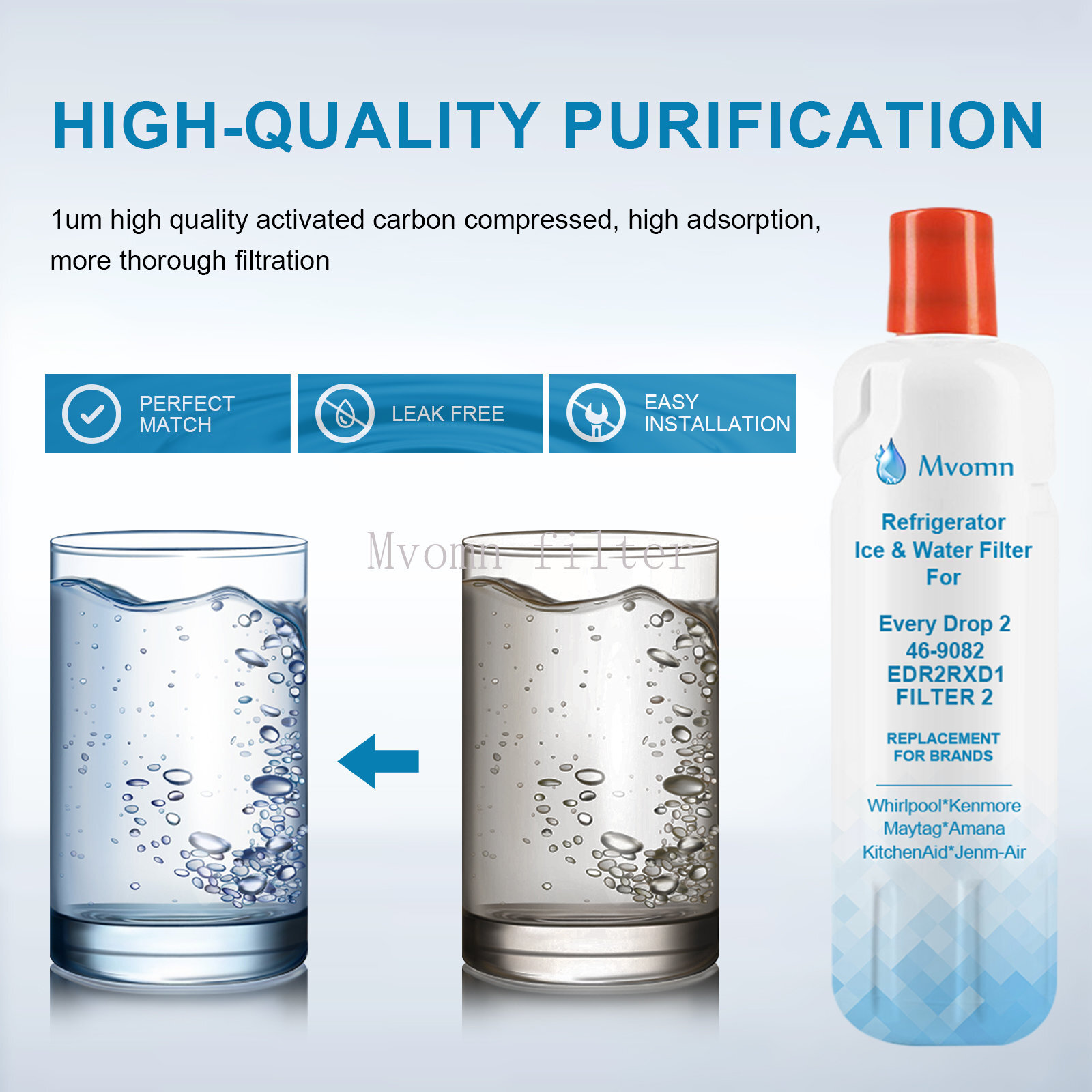 3 Pack Kenmore 9082 Replacement Refrigerator Water Filter for 469082 9903 USA