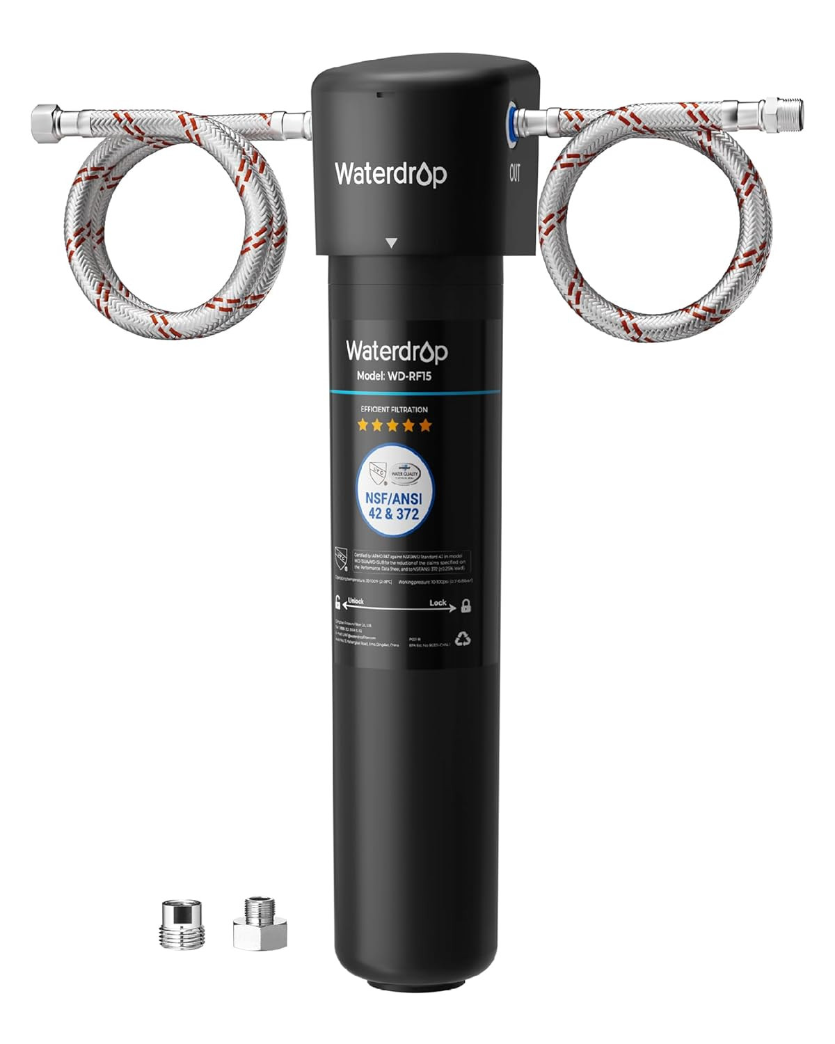 15UA under Sink Water Filter System, 2 Years, Reduces Lead, Chlorine, Bad Taste