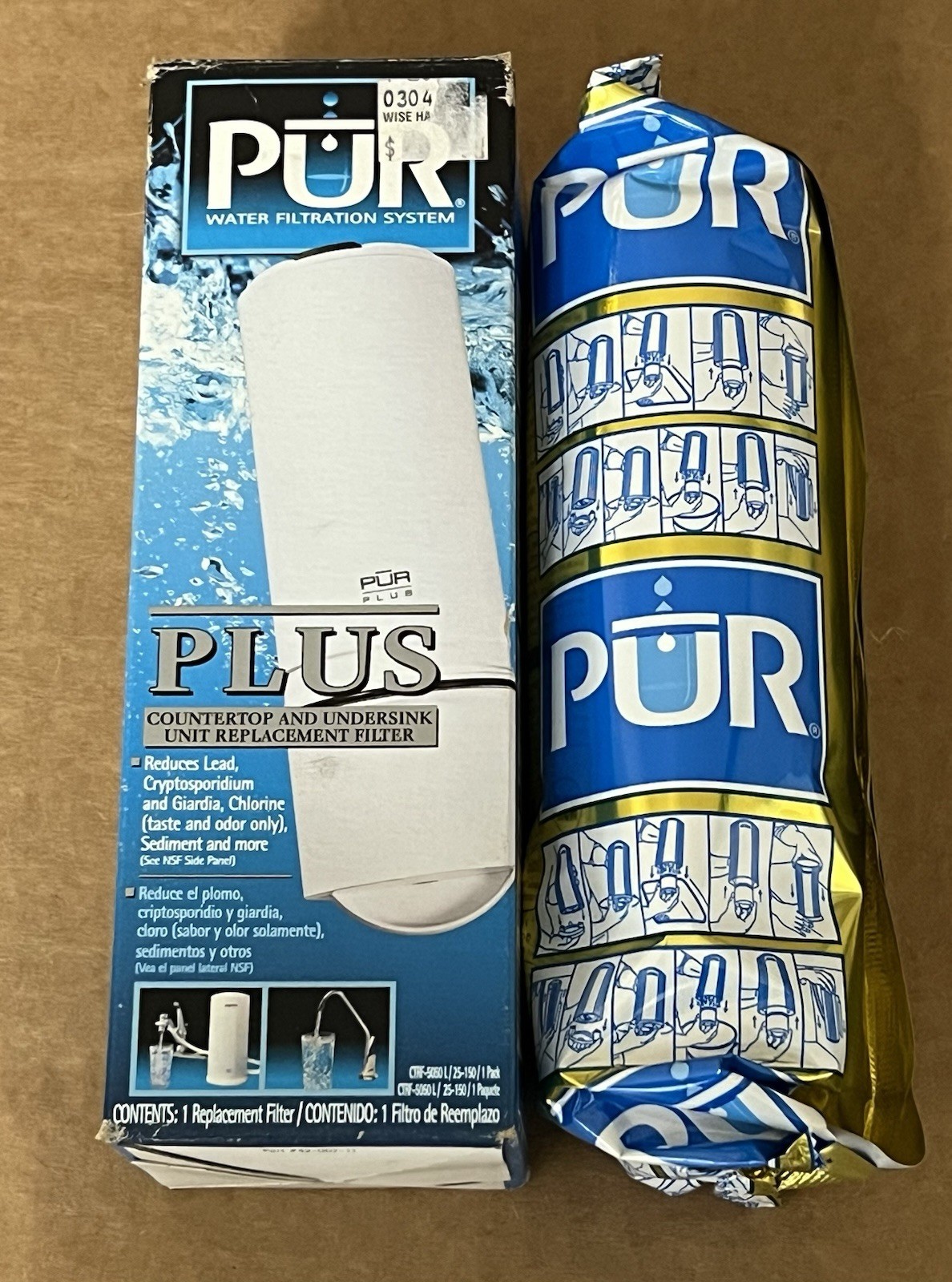 PUR CTRF-5050 Replacement Filter for 1 Stage Water Filtration Sealed in Packing