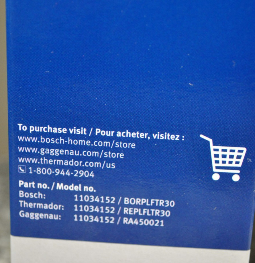 2 NEW Bosch UltraClarity Water Filter Cartridge 11034152 / BORPLFTR30 FAST SHIP