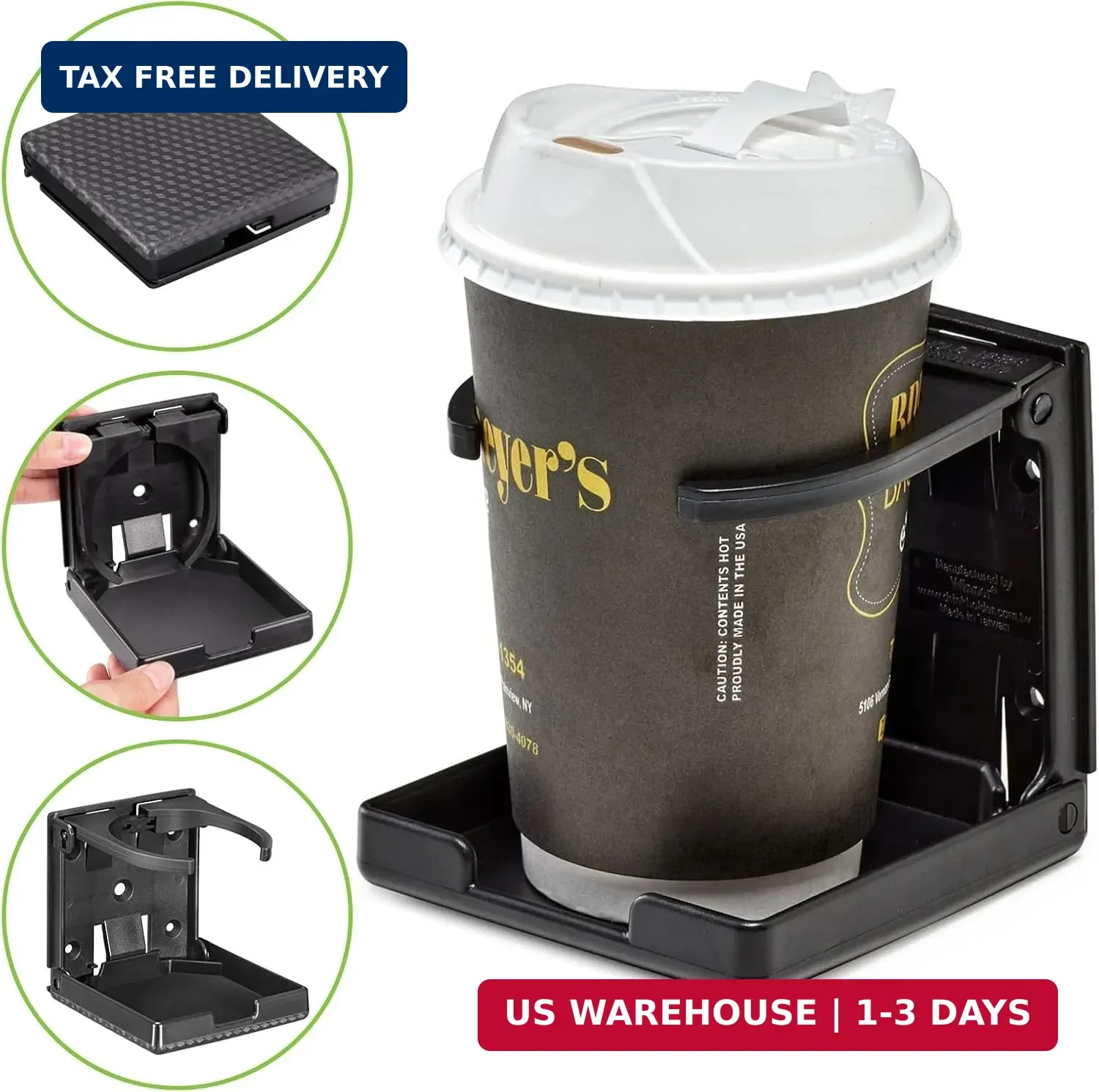 Spurtar 2pcs Boat Cup Holder Suitable for Most Size Mugs Water Bottle Drink 2.36