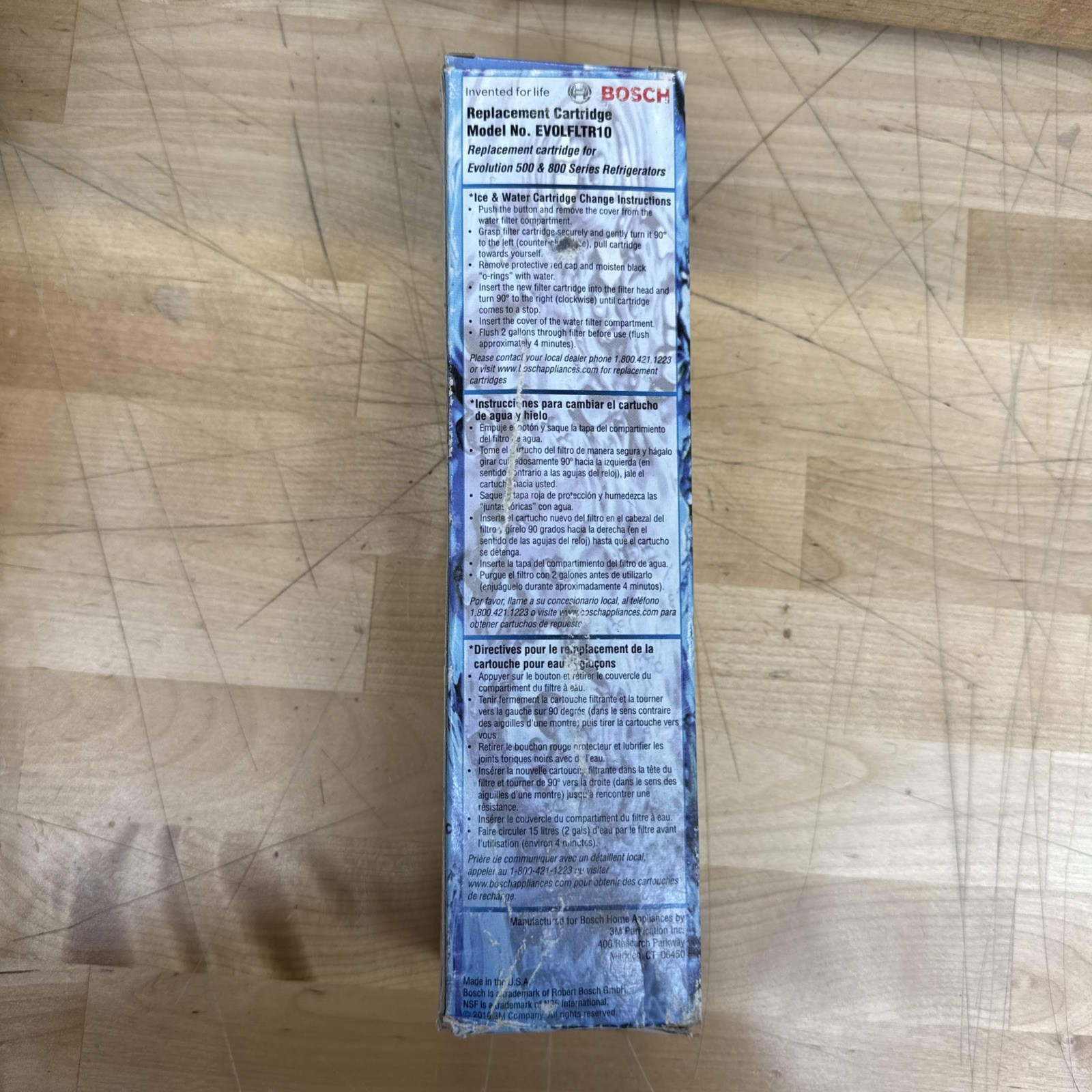 Genuine Bosch Water Filter Replacement Cartridge EVOLFLTR10 – New Old Stock