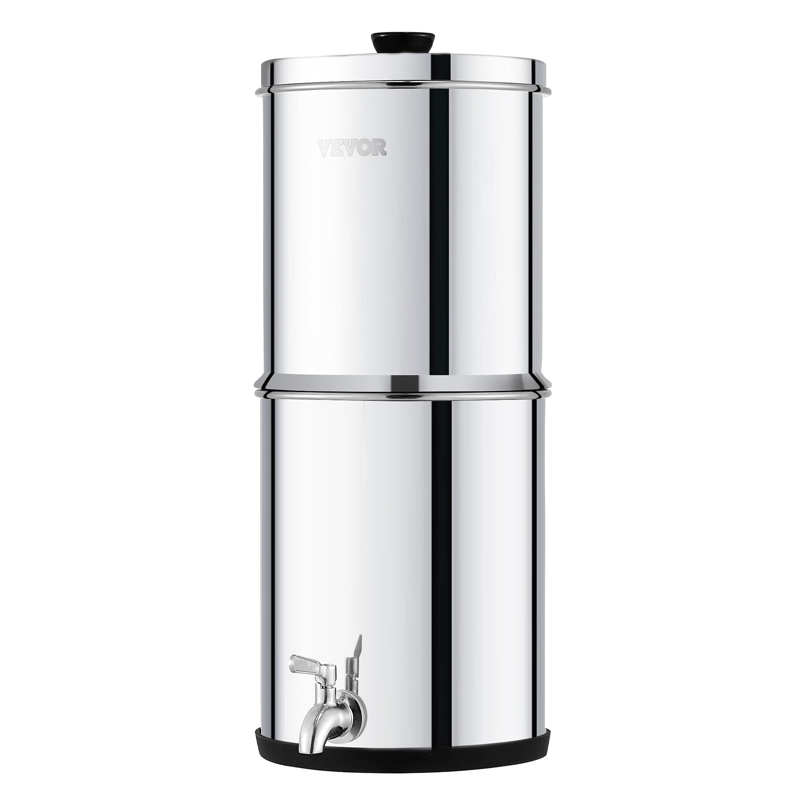 VEVOR 2.25G Gravity-fed Water Filter Countertop System Stainless Steel 2 Filters