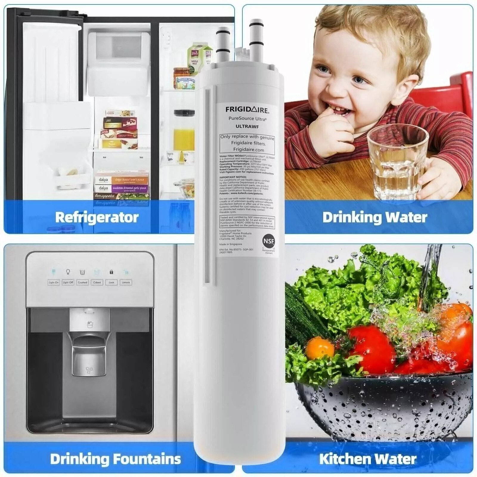 2 Pack ULTRAWF Fit Frigidaire Ultra PureSource Refrigerator Water Filter US NEW