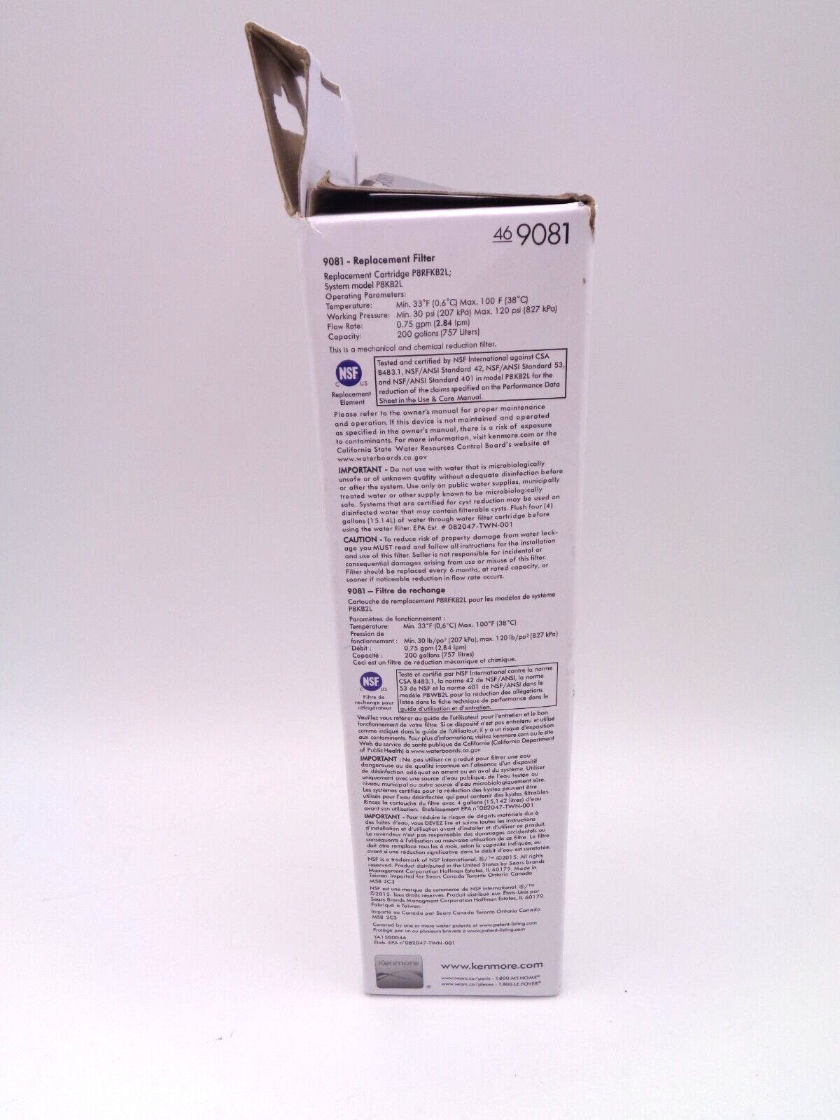 Kenmore 9081 Replacement Refrigerator Filter 469081, Kenmore 46-9081