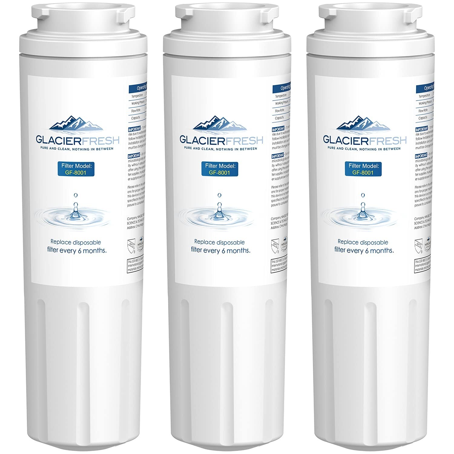 4 Count (Pack of 1)Refrigerator Water Filter Whirlpool Maytag Puriclean