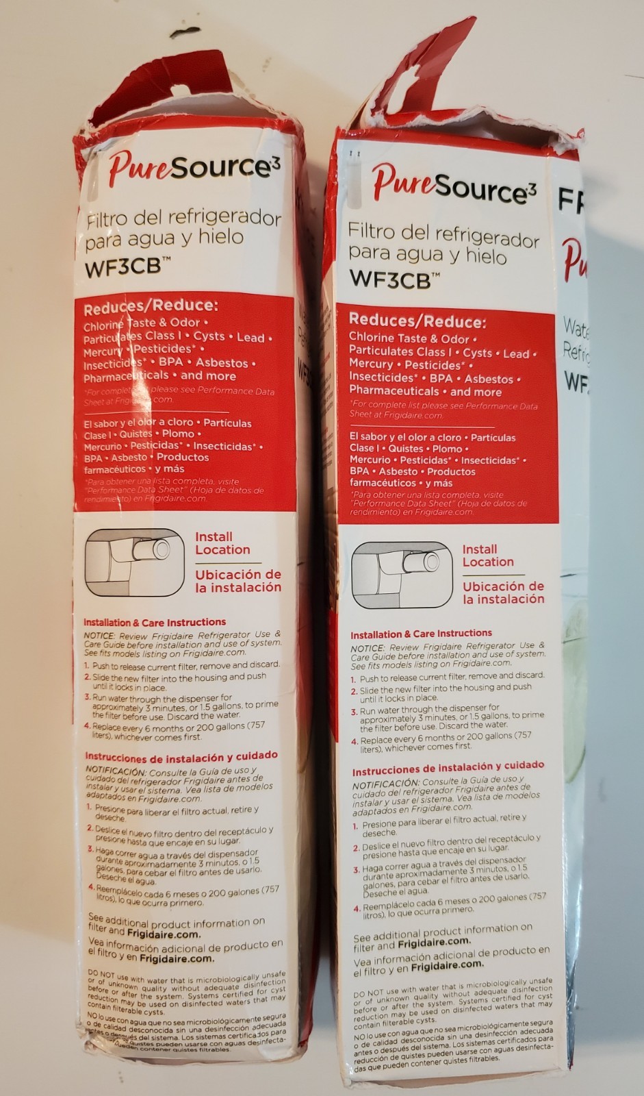 Frigidaire WF3CB Puresource 3 Refrigerator Water & Ice Filter2 PACK New In Box