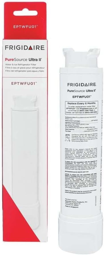 FRIGIDAIRE EPTWFU01 PureSource Ultra II Refrigerator Water Filter, 1 Count, Whit