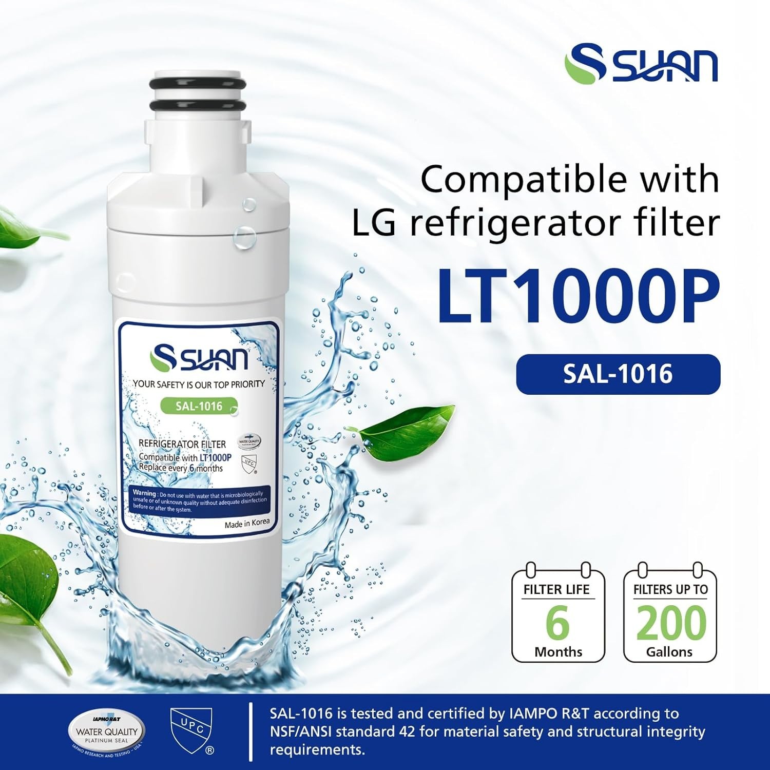 Reliable LG Refrigerator Water Filter – NSF42 Certified for Pure Drinking Water
