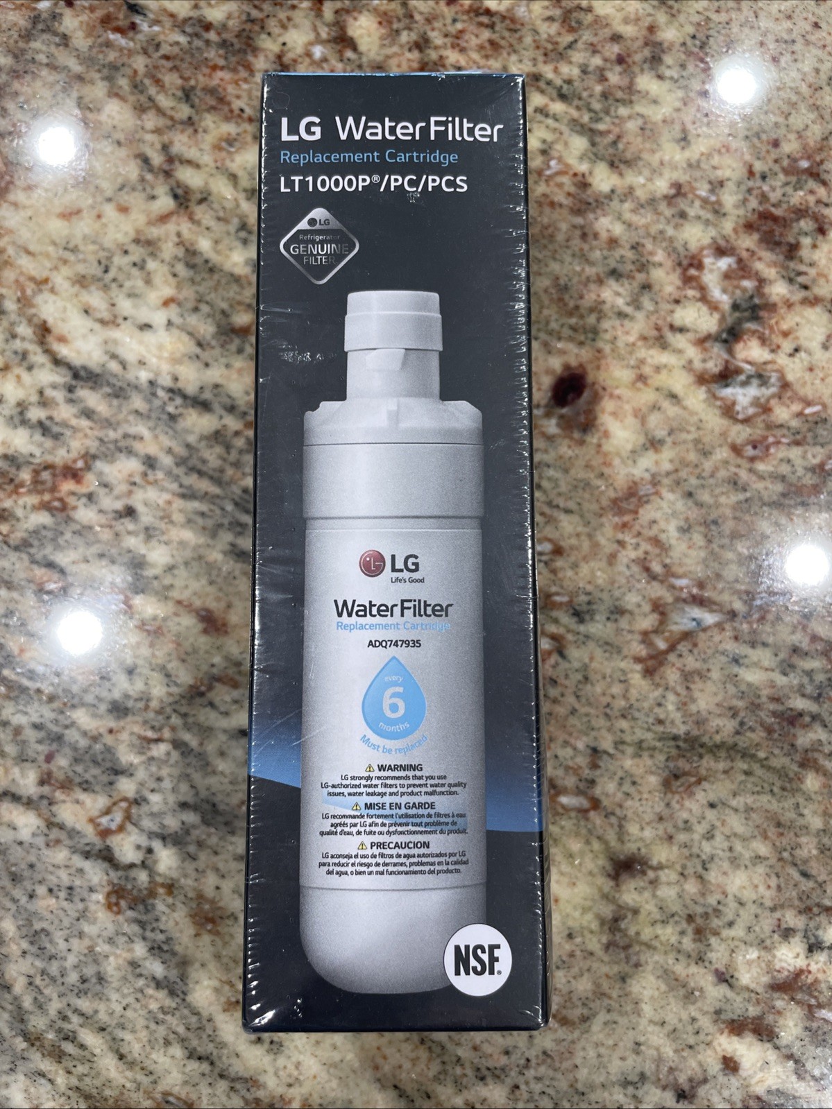 Genuine LG LT1000P Water Filter Replacement Cartridge LT1000PC/PCS – NSF /Sealed