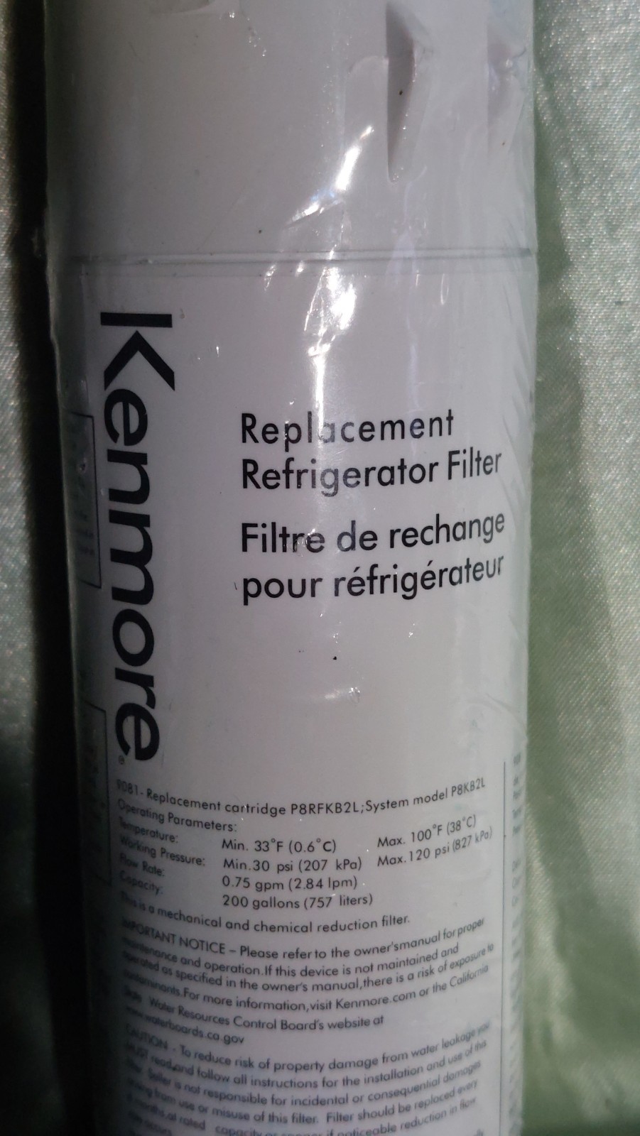 Kenmore 9081 Replacement Refrigerator Water Filter 46-9081 New