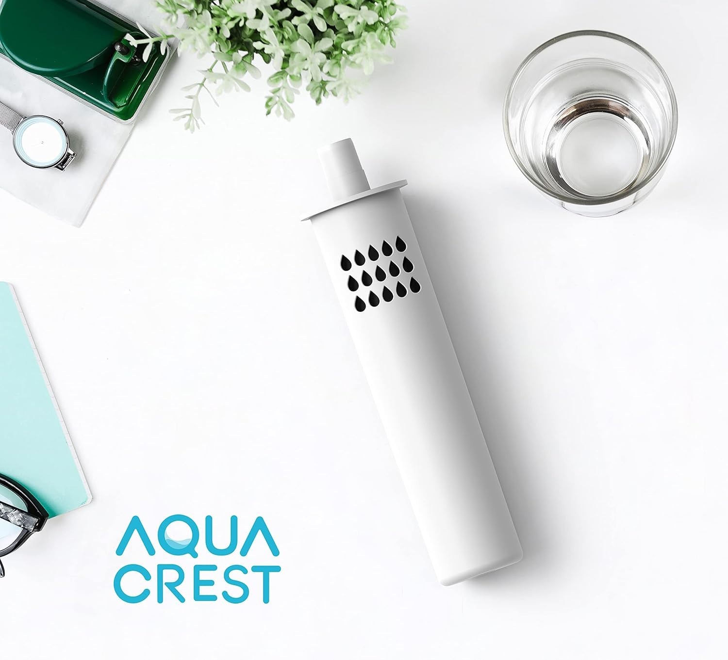 AQUA CREST BB02 Bottle Water Filter, Replacement for Brita®, 2 Count