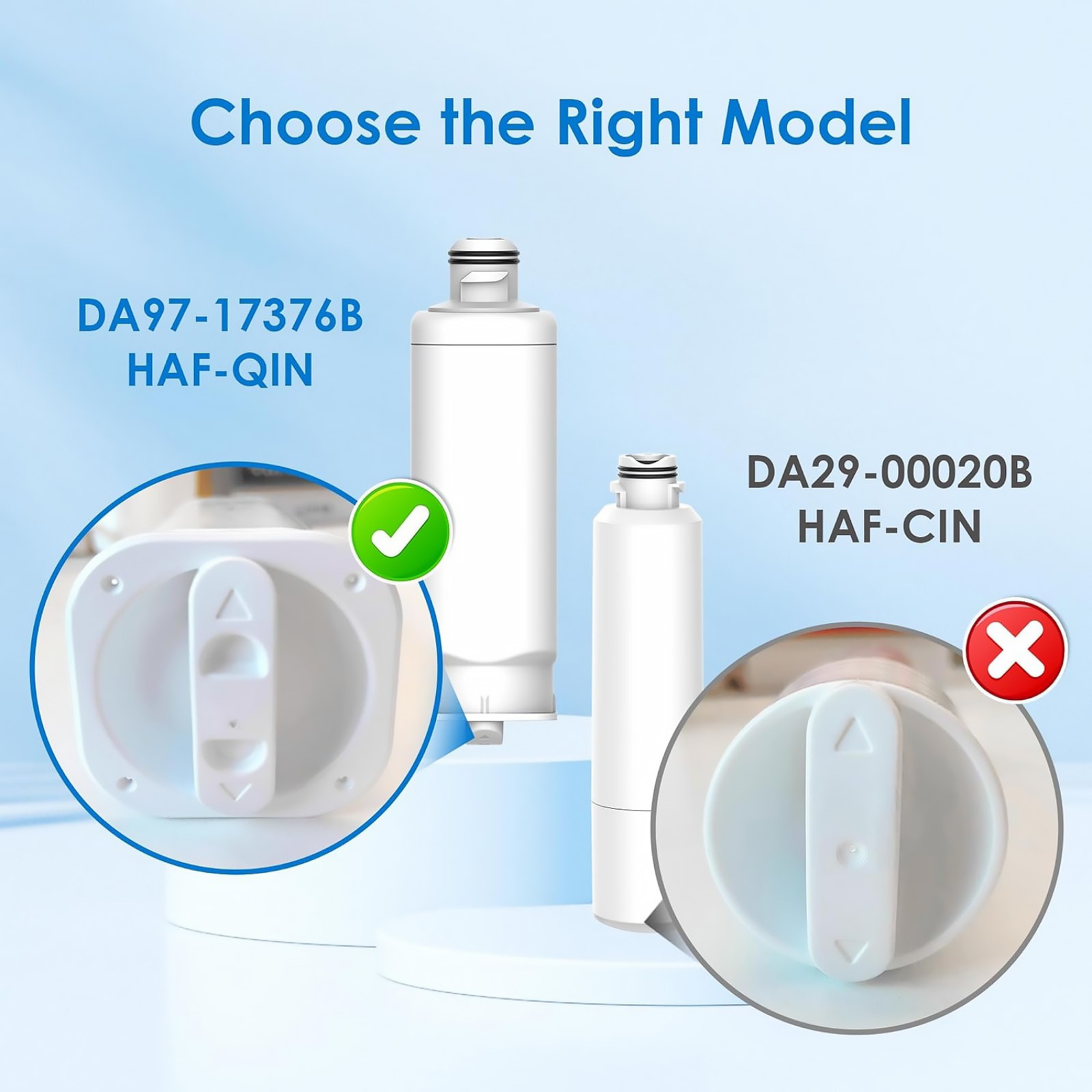 2 Pack DA97-17376B Refrigerator Water Filter Replacement For Samsung Fridge