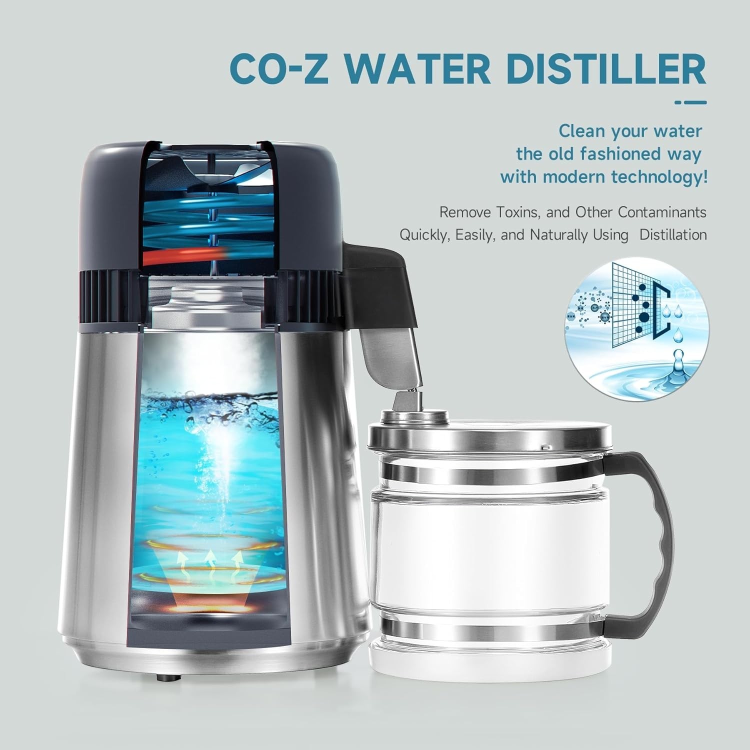 Efficient Water Purifier with 300°F Maximum Temperature and 2 ppm TDS Reduction