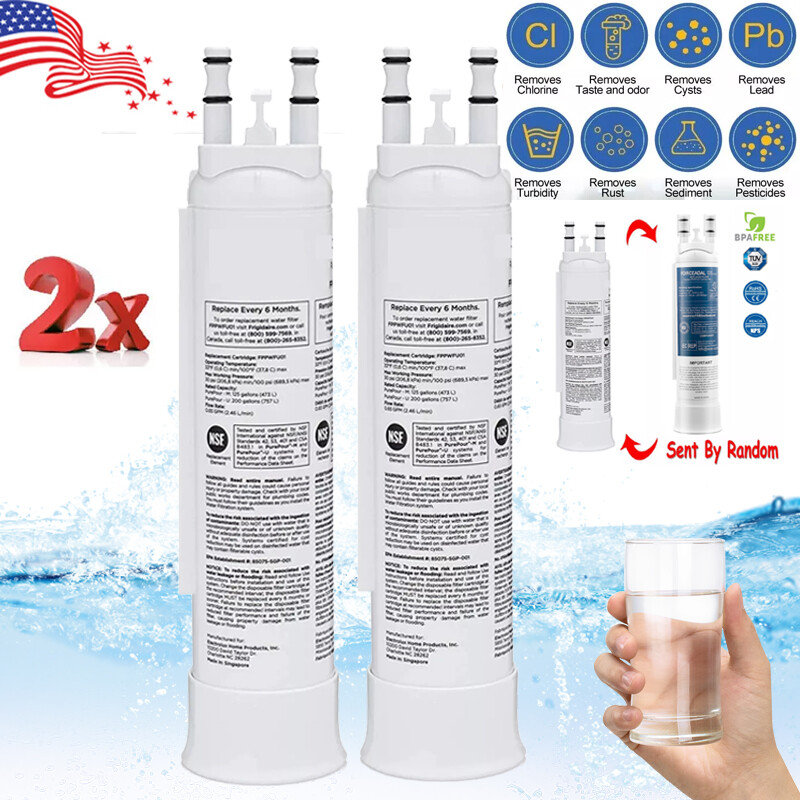 2 Pack for Frigidaire PWF-1 FPPWFU01 Refrigerator PurePour Water &Ice Filter,NEW