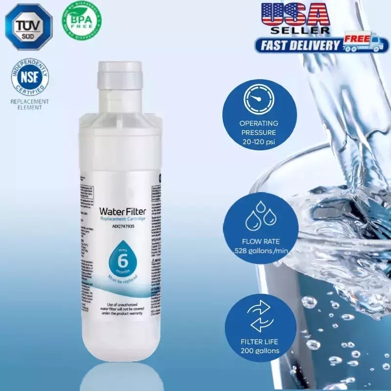 4Pack Replacement Fridge Refrigerator Ice Water Filter LG LT1000P ADQ747935