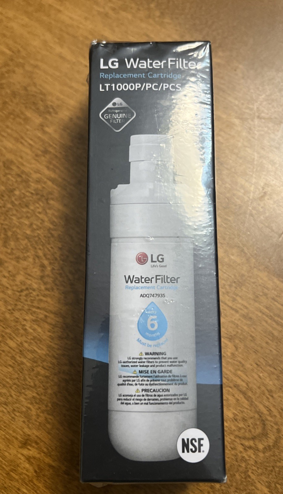 Genuine LG Refrigerator Water Filter Cartridge LT1000P NEW