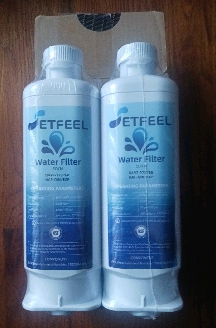 Etfeel Refrigerator Water Filter SE030 Replacement New Lot 2 6 Months